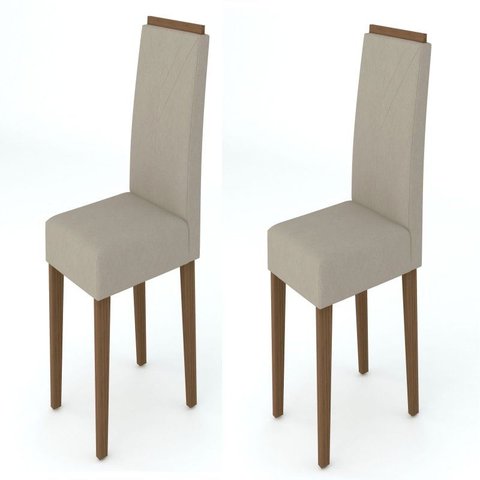 Conjunto 2 Cadeiras Amanda - Imbuia / Wd25