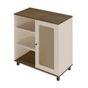 Ver imagem 5 de Buffet 1 Porta Palhinha Rattan Charlotte Marrom/Pinho/Off White