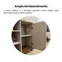Ver imagem 7 de Buffet 1 Porta Palhinha Rattan Charlotte Marrom/Pinho/Off White