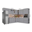 Ver imagem 3 de Cozinha Completa Americana 16 Peças (6 Armários + 1 Paneleiro + 5 Balcões + 4 Complementos) C5p33