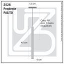 Ver imagem 6 de Pendente Tubo Palito 45cm - Branco + Lâmpada Led 4w