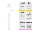 Ver imagem 3 de Pendente Tubo Palito 45cm - Branco + Lâmpada Led 4w