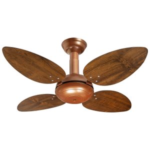 Ventilador de Teto Office Jet Venti-Delta Cobre 4Pás Imbuia 110V+Controle
