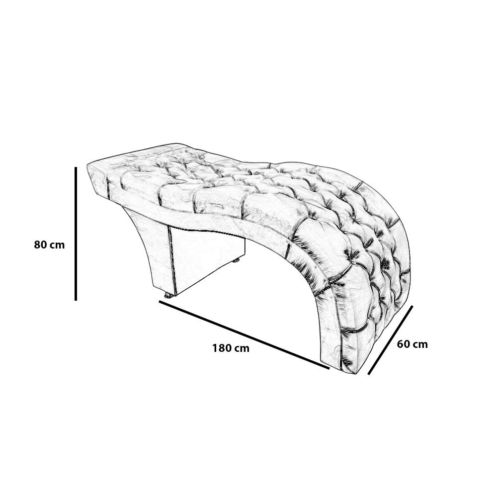 Maca Para Estética De Luxo Courino SLK Decor Opala Com almofada - 5