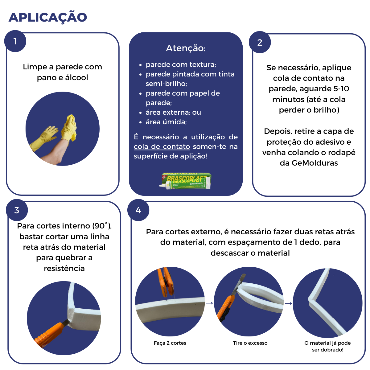 Rodapé Eva Autocolante Flexível Cordão 2,5cmx1,5cm 5 Metros - Cinza - 5