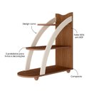 Ver imagem 4 de Mesa de Apoio Lateral com Prateleiras Andes Marrom 100% MDF
