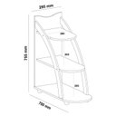 Ver imagem 5 de Mesa de Apoio Lateral com Prateleiras Andes Marrom 100% MDF