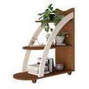 Ver imagem 3 de Mesa de Apoio Lateral com Prateleiras Andes Marrom