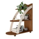 Ver imagem 3 de Mesa de Apoio Lateral com Prateleiras Andes Marrom 100% MDF