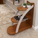 Ver mais imagens de Mesa de Apoio Lateral com Prateleiras Andes Marrom 100% MDF