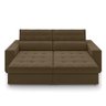 Sofá Decorativo Hugo 2 Lugares 208cm Reclinável e Retrátil Veludo Marrom G45 - Gran Belo - 6