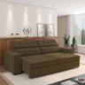 Sofá Decorativo Hugo 2 Lugares 208cm Reclinável e Retrátil Veludo Marrom G45 - Gran Belo - 2
