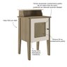 Mesa Lateral de Apoio 100% MDF com Porta em Palinha Charlotte - 6