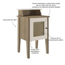 Ver imagem 6 de Mesa Lateral de Apoio 100% MDF com Porta em Palinha Charlotte