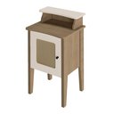 Ver imagem 3 de Mesa Lateral de Apoio 100% MDF com Porta em Palinha Charlotte Marrom