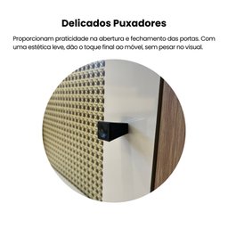 Mesa Lateral de Apoio 100% MDF com Porta em Palinha Charlotte - 13