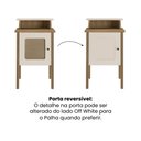 Ver imagem 5 de Mesa Lateral de Apoio 100% MDF com Porta em Palinha Charlotte Marrom
