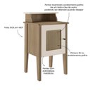Ver imagem 6 de Mesa Lateral de Apoio 100% MDF com Porta em Palinha Charlotte Marrom