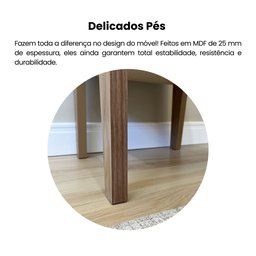 Mesa Lateral de Apoio 100% MDF com Porta em Palinha Charlotte - 8