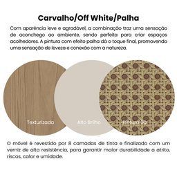 Mesa Lateral de Apoio 100% MDF com Porta em Palinha Charlotte - 21
