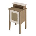 Ver imagem 3 de Mesa Lateral de Apoio 100% MDF com Porta em Palinha Charlotte Marrom
