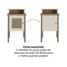Mesa Lateral de Apoio 100% MDF com Porta em Palinha Charlotte - 5