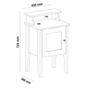 Ver imagem 5 de Mesa Lateral de Apoio 100% MDF com Porta em Palinha Charlotte Bege