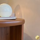 Ver imagem 6 de Mesa de Apoio Tampo em Formato Orgânico Delta Marrom Cedro