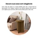 Ver mais imagens de Mesa Lateral de Apoio Tampo Redondo Delta Marrom