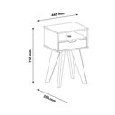 Ver imagem 4 de Mesa Lateral de Apoio com Gaveta Pés Retrô Vip Artely Marrom
