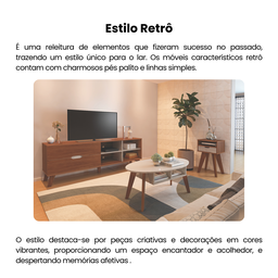 Mesa Lateral de Apoio com Gaveta Pés Retrô Vip Artely - 10