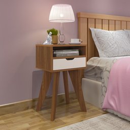 Mesa Lateral de Apoio com Gaveta Pés Retrô Vip Artely - 14