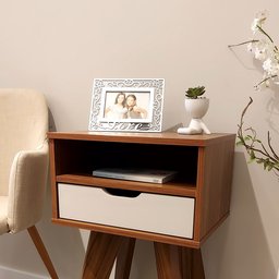 Mesa Lateral de Apoio com Gaveta Pés Retrô Vip Artely - 11