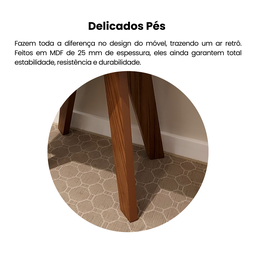 Mesa Lateral de Apoio com Gaveta Pés Retrô Vip Artely - 8