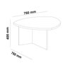 Mesa de Centro Oval 76cm MDF/MDP Delta - 4