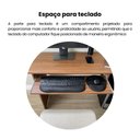 Ver imagem 7 de Mesa em L para Escritório Pés Antiumidade Cannes Artely 1 Gaveta 100% MDF 165cm Cedro Marrom