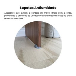 Mesa em L para Escritório 1 Gaveta Pés Antiumidade Cannes Artely - 10