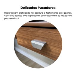 Mesa em L para Escritório 1 Gaveta Pés Antiumidade Cannes Artely - 6