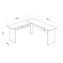 Ver imagem 4 de Mesa em L para Escritório Pés Antiumidade Cannes Artely 1 Gaveta 100% MDF 165cm Cedro Marrom