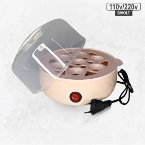 Cozedor Elétrico de Ovos Yq-01 a Vapor Rosa 110v/220v Bivolt com Capacidade para 7 Ovos Cor:rosa;tam
