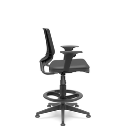 Cadeira Caixa Beezi Piramidal Plaxmetal com Braços Reguláveis Preta - 3