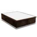 Ver imagem 3 de Cama Box Baú Queen Universal Suede Brown (158x198x35) - Ortobom