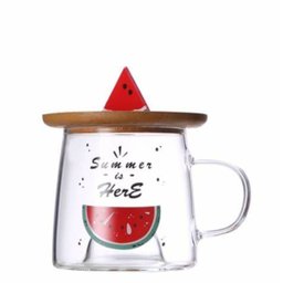 Caneca C/ Tampa Bambu Miniatura 3d 280ml - Melancia + Caixa - 3