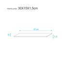 Ver imagem 3 de Kit 6 Prateleiras 30 X 15cm Carvalho Suporte Invisível