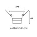 Ver imagem 2 de Spot LED Recuado Embutir Quadrado 3W 6500k Bivolt Branco