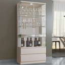 Ver imagem 1 de Cristaleira Lisboa 2 Portas 2 Gavetas Off White - Mavaular