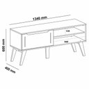 Ver imagem 3 de Rack para TV até 55 Polegadas MDF 134cm 1 Porta 2 Nicho Lotus Verona Artely Preto