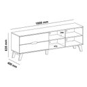 Ver imagem 4 de Rack para TV até 75 Polegadas MDF 180cm 2 Gavetas Verona Bege