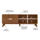 Ver imagem 5 de Rack para TV até 75 Polegadas MDF 180cm 2 Gavetas Verona Bege
