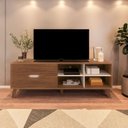 Ver imagem 1 de Rack para TV até 75 Polegadas MDF 180cm 2 Gavetas Verona Bege